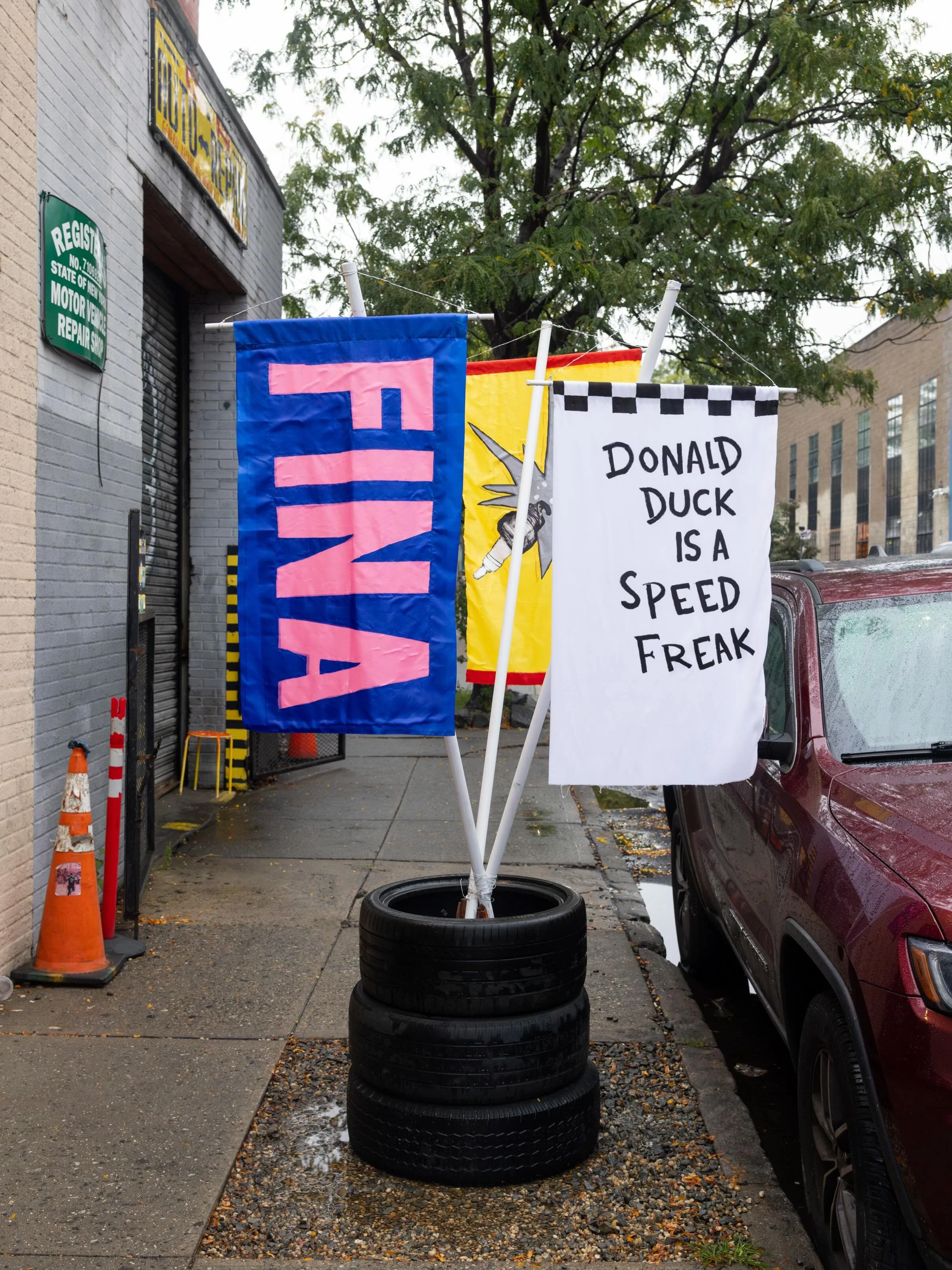 Tree Bed 15 @ecurie_marchal 
@fallowframesbiennial 2026

Marker for A Duck
By the 1960&rsquo;s in American &amp; European Motorsport circuits a ubiquitous presence was unavoidable: The Marker. It was a way to point an important feature, a curve, a ch
