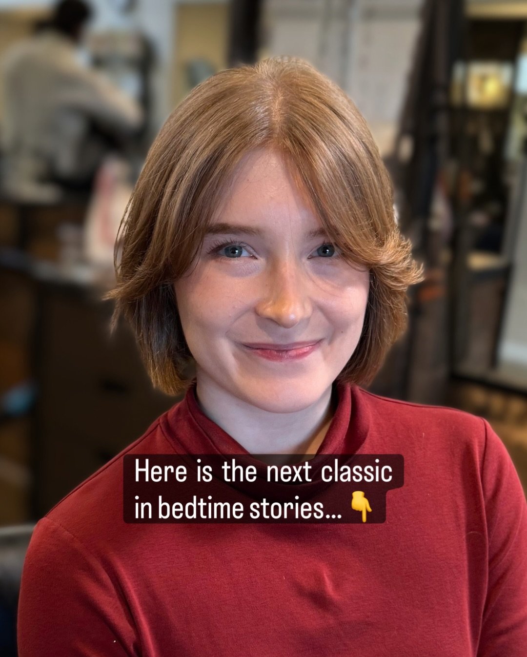 Once upon a time, timid Emily sat down in my chair and announced she wanted a short bob. She was nervous and scared, but I knew that I was up for the task.

Snip, snip, snip &mdash; precision cuts were made, hair fell to the ground. After adding the 