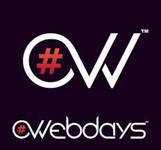 Logo de #EWR et #Webdays avec un fond noir