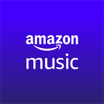 Logo Amazon Music sur fond violet