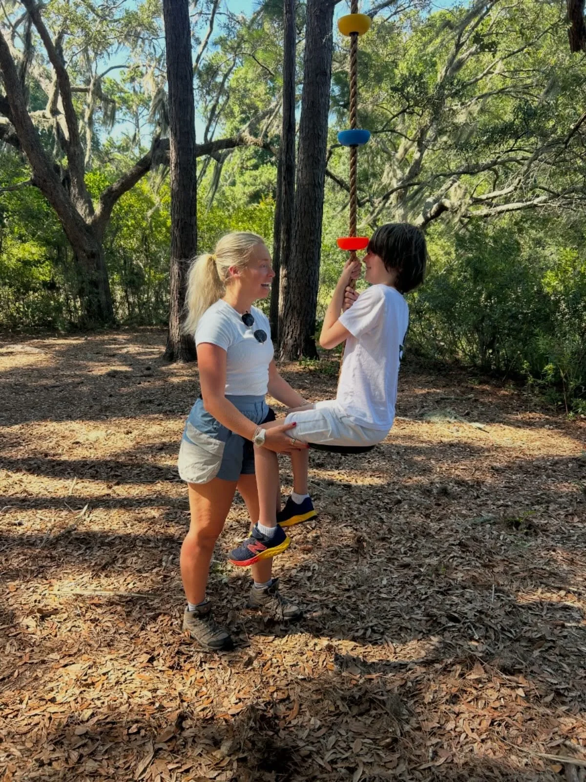He wasn&rsquo;t sure about it at first. And then he was! The moments in between is where all the good stuff happens. 🌿 

#outdoorOT #naturebasedtherapy #charlestonsc #charlestonmoms #occupationaltherapy&rdquo;