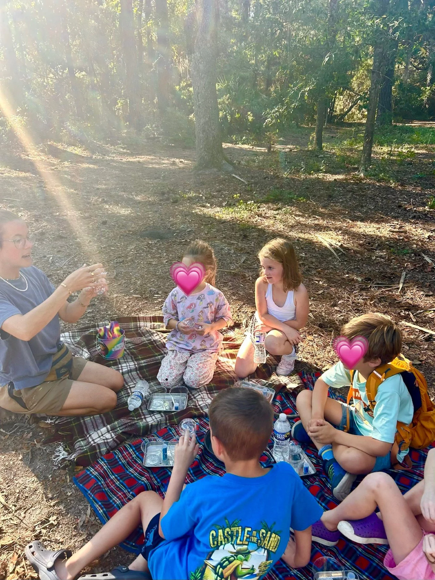 Our little potion makers have been hard at work in the woods this week! Each potion we mix has its own special power tied to the goals we're working on together, like bravery to try something new or patience to wait our turn. Kids have taken turns po
