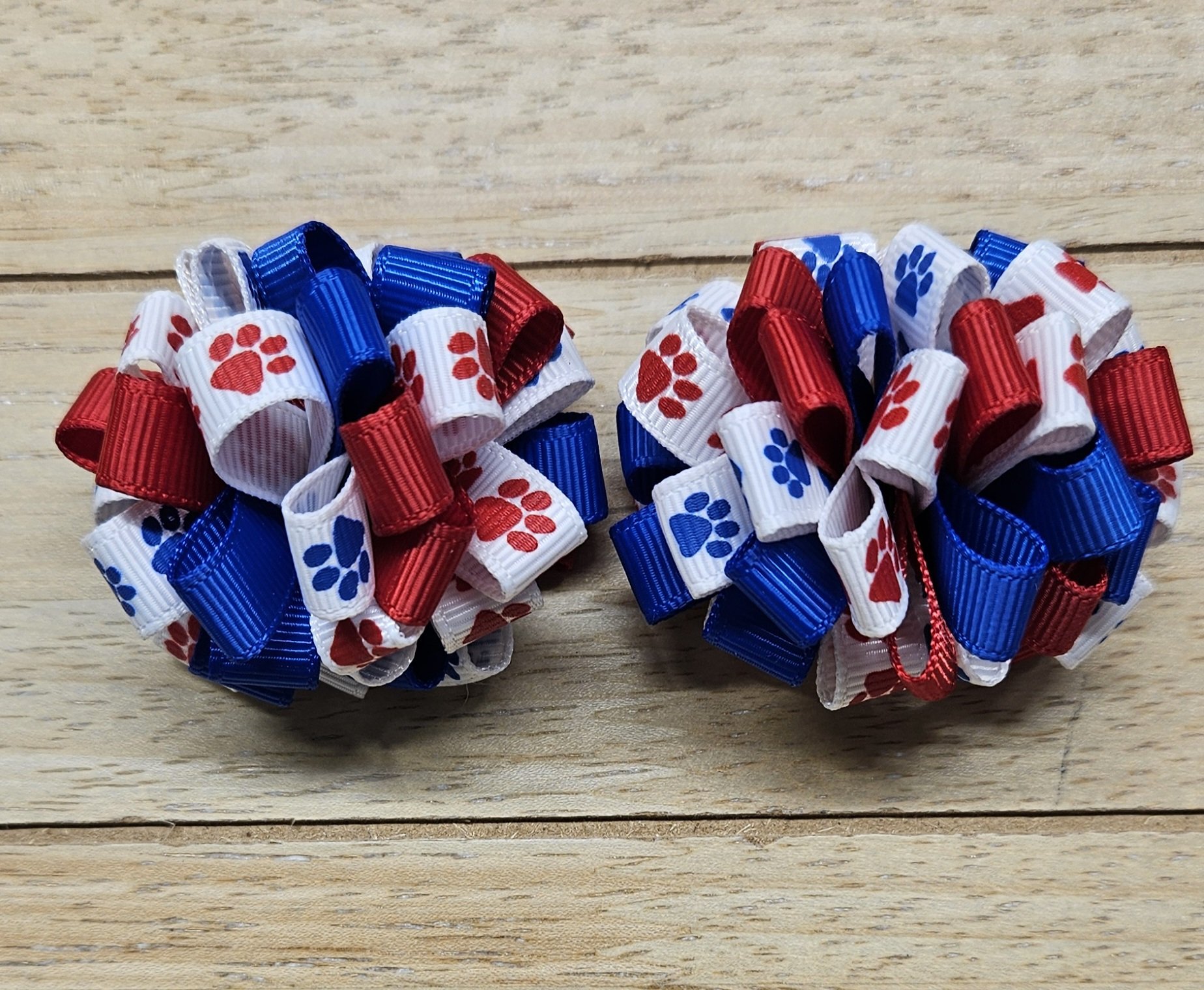 Red, White and Blue Patriotic Paw PomPoms