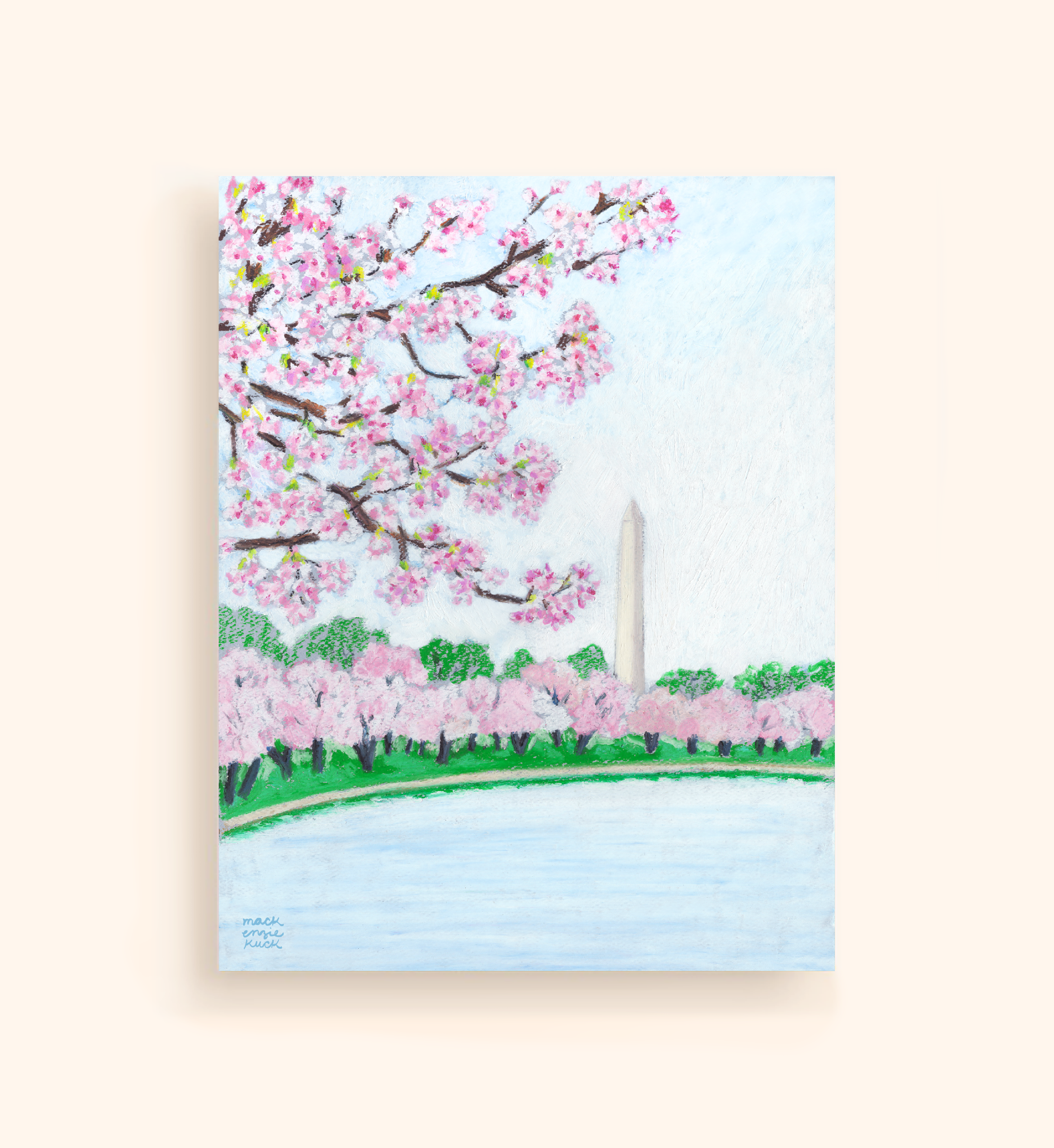 Washington Monument Beyond the Cherry Blossoms_Front.png