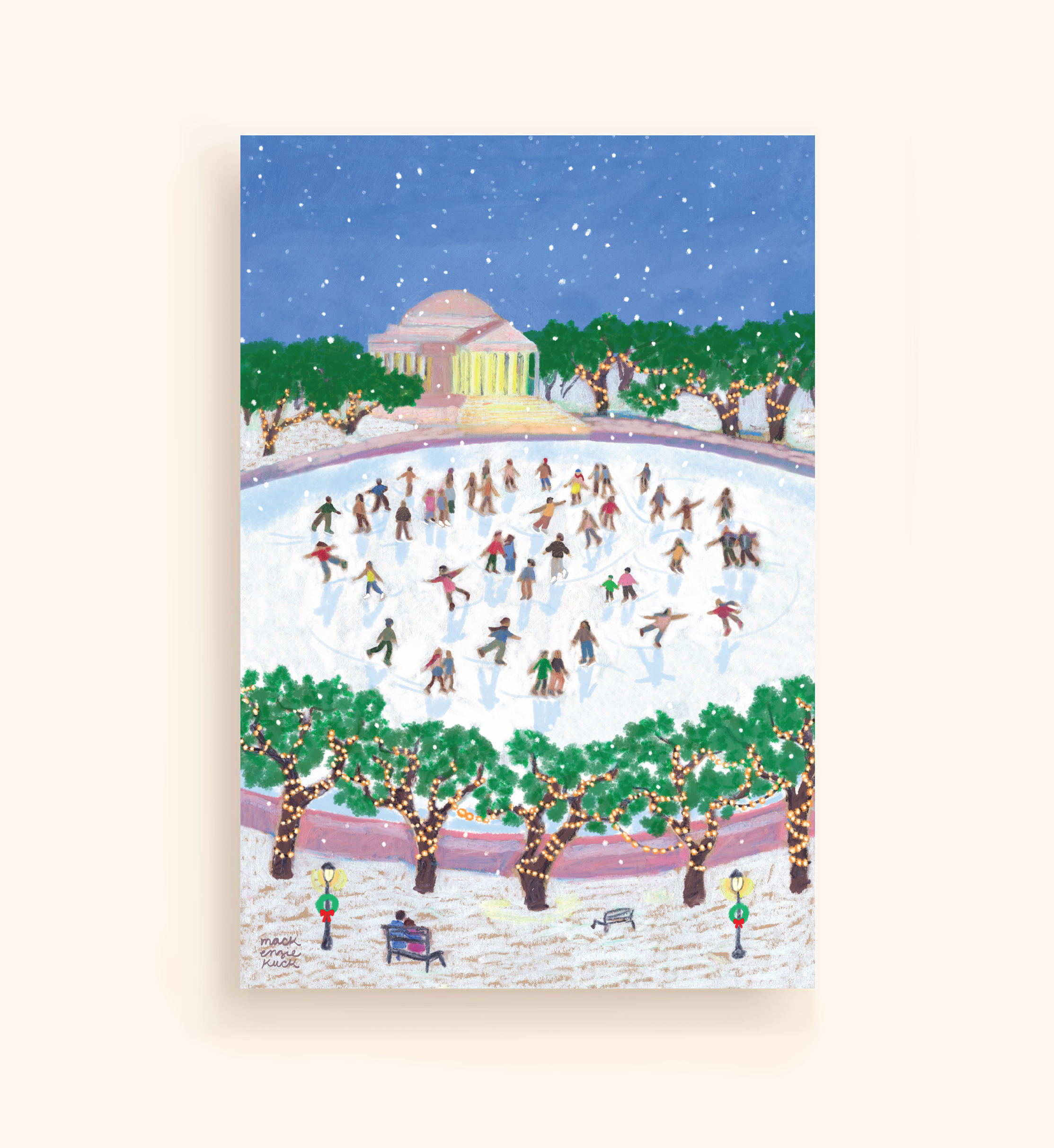 Ice Skating at the Tidal Basin postcard front neutral background.png