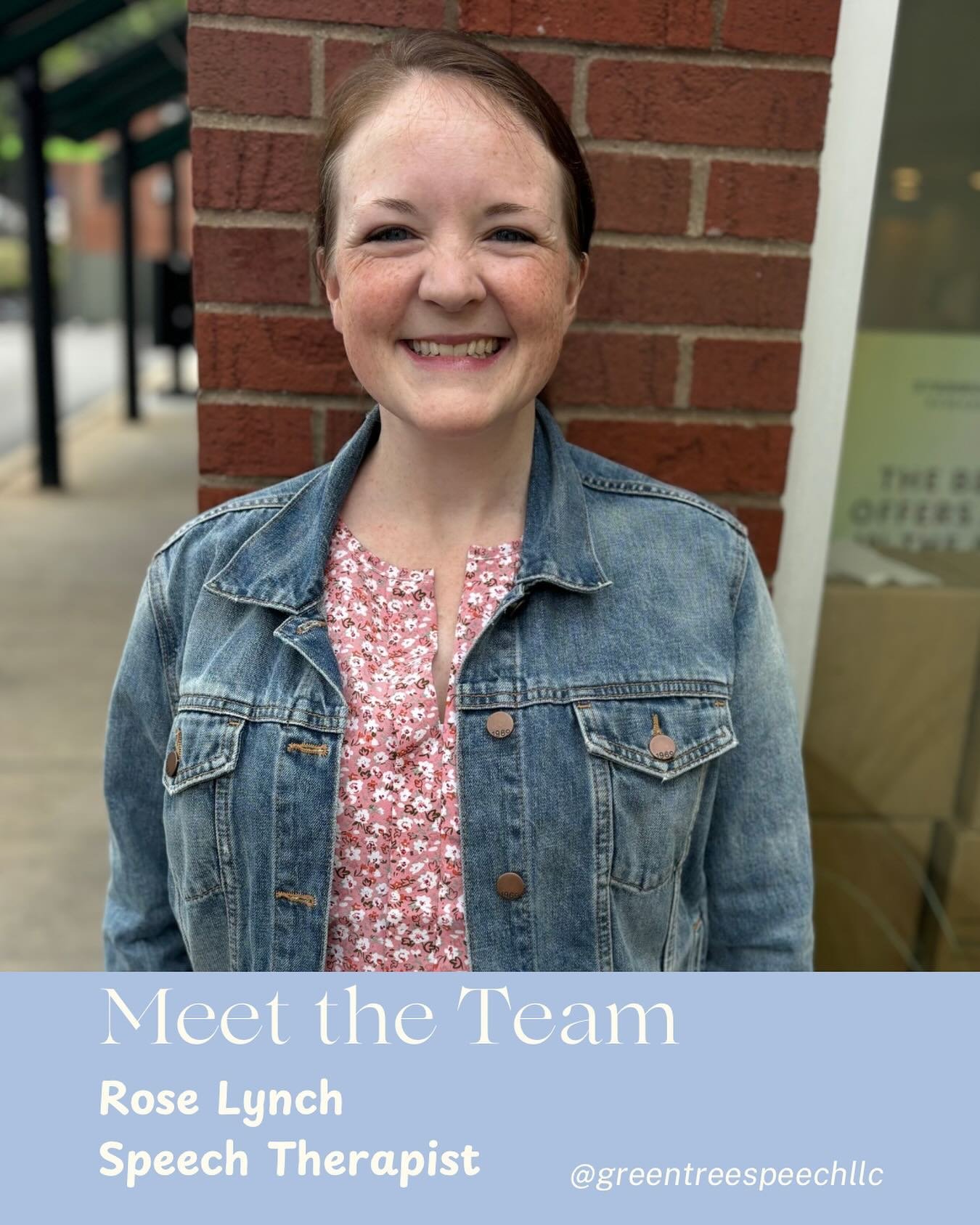 Meet Rose🤍!

🏫 Rose comes to Green Tree Speech with over 4 years of school based experience. Rose enjoys Social Skills groups, Childhood Apraxia of Speech and Augmentative Alternative Communication (AAC). 

👩&zwj;🎓 She received her Masters in Ger