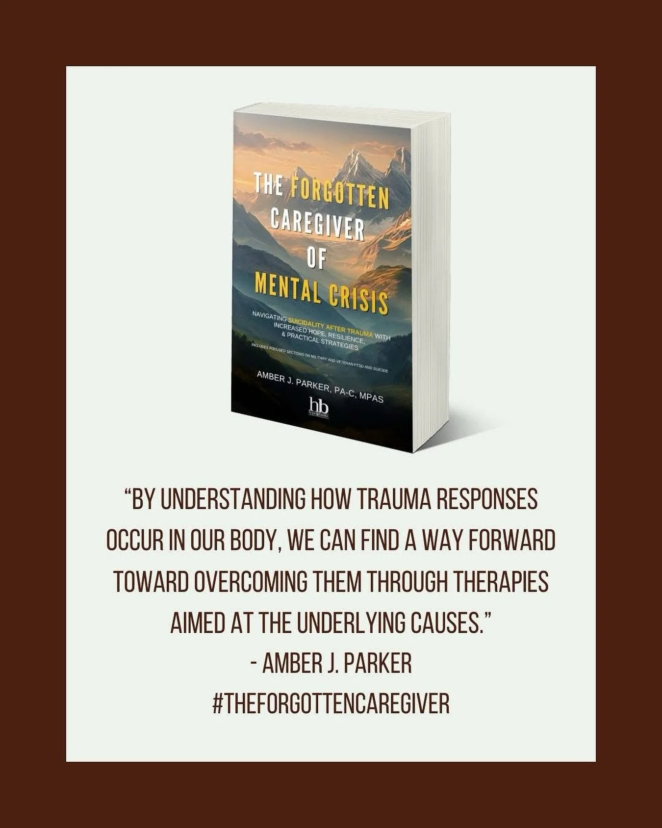November is National Family Caregiver&rsquo;s Month. 🙏🏼

This book, &ldquo;The Forgotten Caregiver of Mental Crisis&rdquo; by @amberjparker_ is for: 

📌 The caregiver weary and tired&hellip;
📌 The one caring for their loved one but forgetting to 