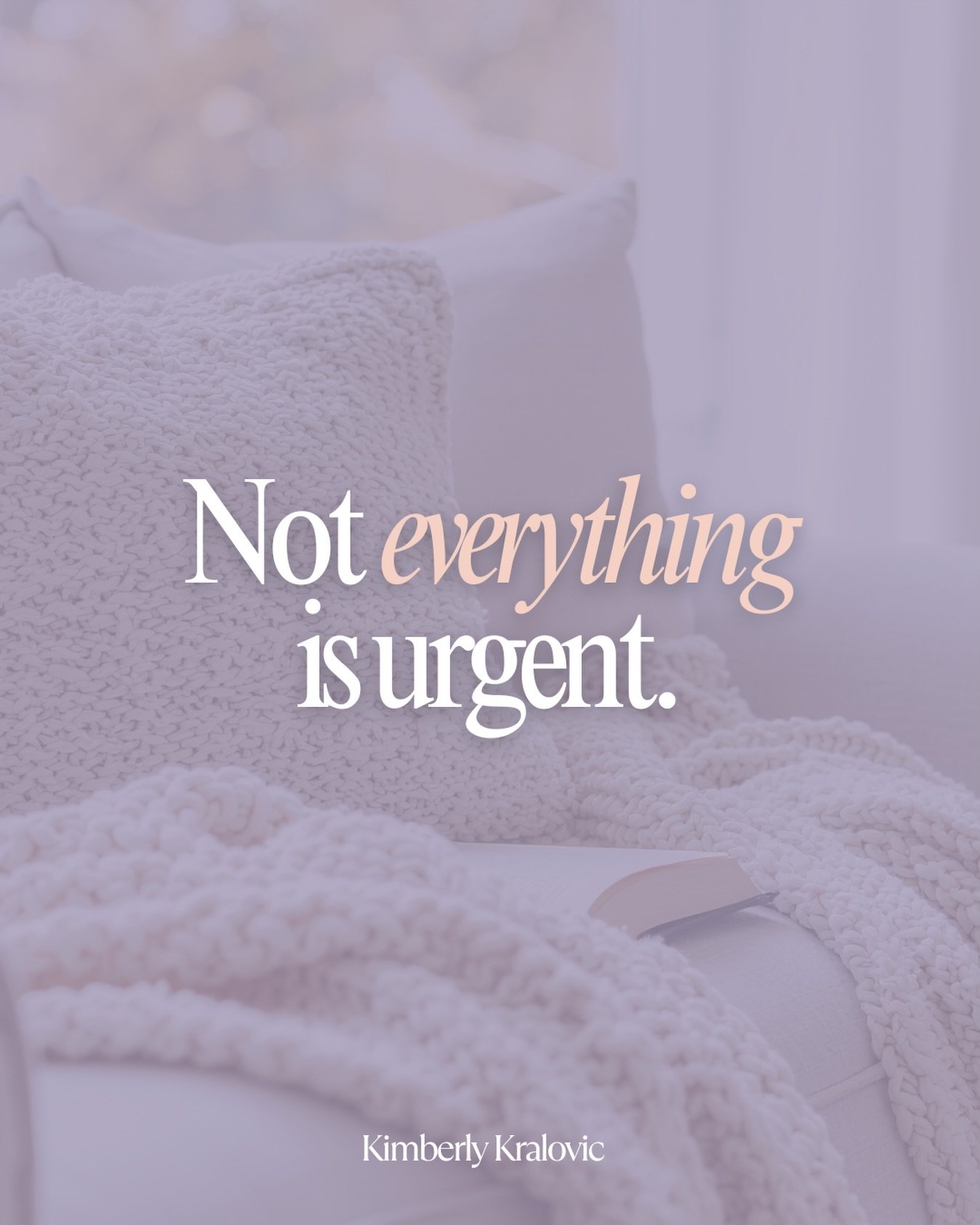 Not everything is urgent&hellip;pass it along! 🙌🏻

Chronic illness has taught me a lot. So has decades of anxiety, trauma, and people pleasing in general. 

We don't have to push through all the time.
And we can learn to create balance.

So, if you