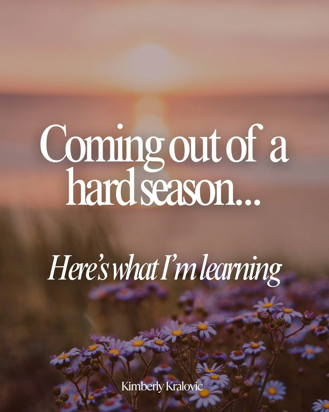 Here's what I'm learning lately. ✨

We don't all have the same 24 hours in a day, but we can adjust to our needs and capacity.

We all need connection.

There's a path forward, and we don't have to rush our healing.

Above all, His mercies really are