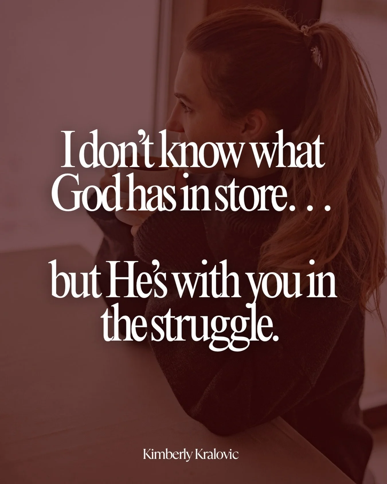 I don&rsquo;t know what God has in store, but He&rsquo;s with you in the struggle. 🙏🏼

Share this with a friend. ❤️