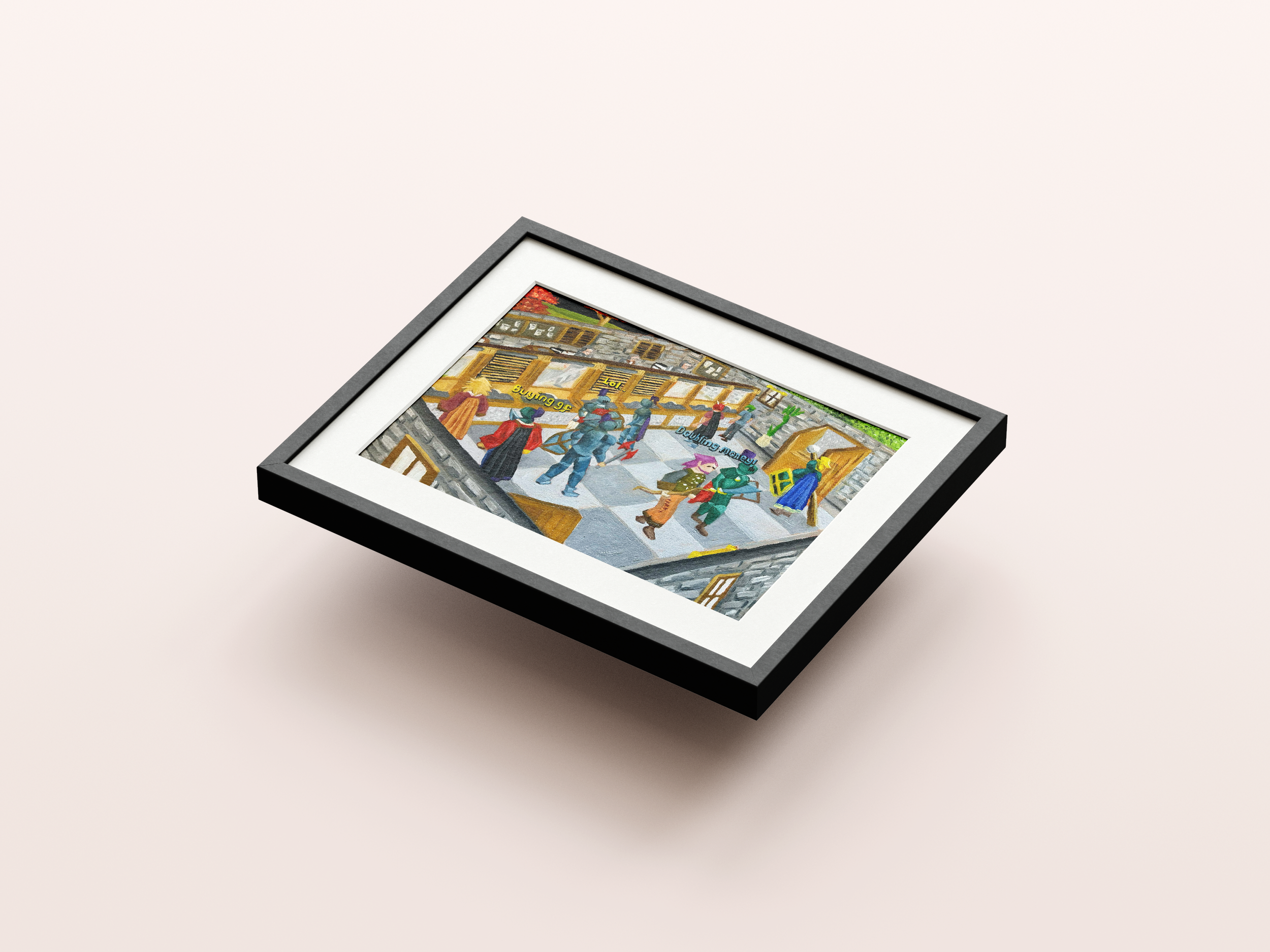 Runescape Print Mock 11x14_8x10 Framed Topdown.png