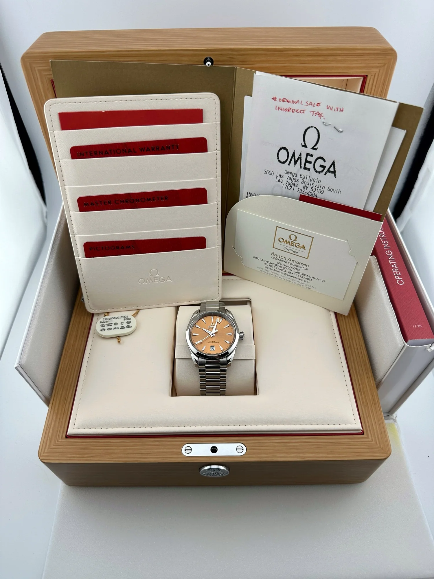 Omega Aqua Terra Shades “Saffron” — Happy Hour Watch Company