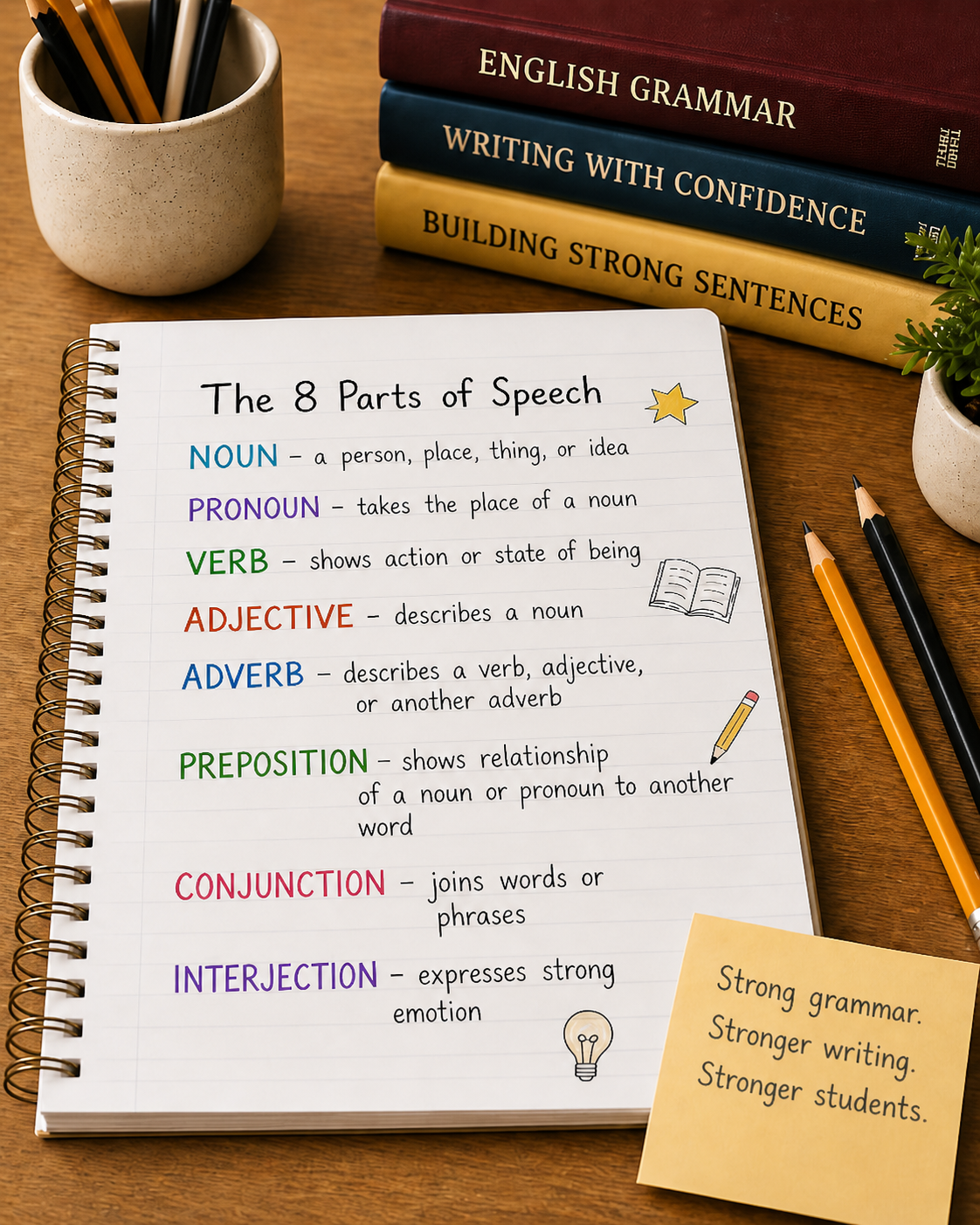 Grammar: Parts of Speech Made Clear (Rising Grades 3–6)