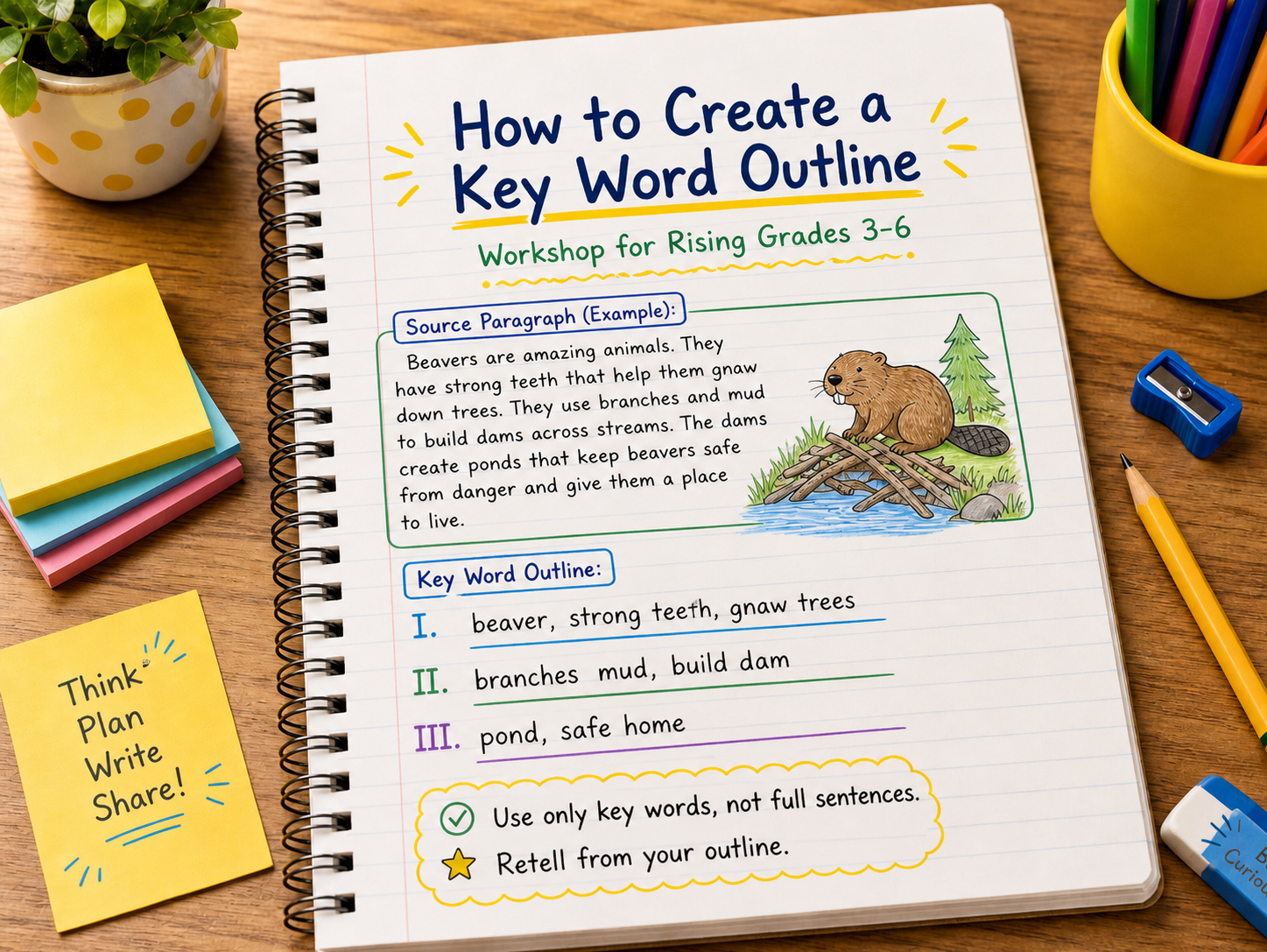 How to Create a Key Word Outline (Rising Grades 3–6)