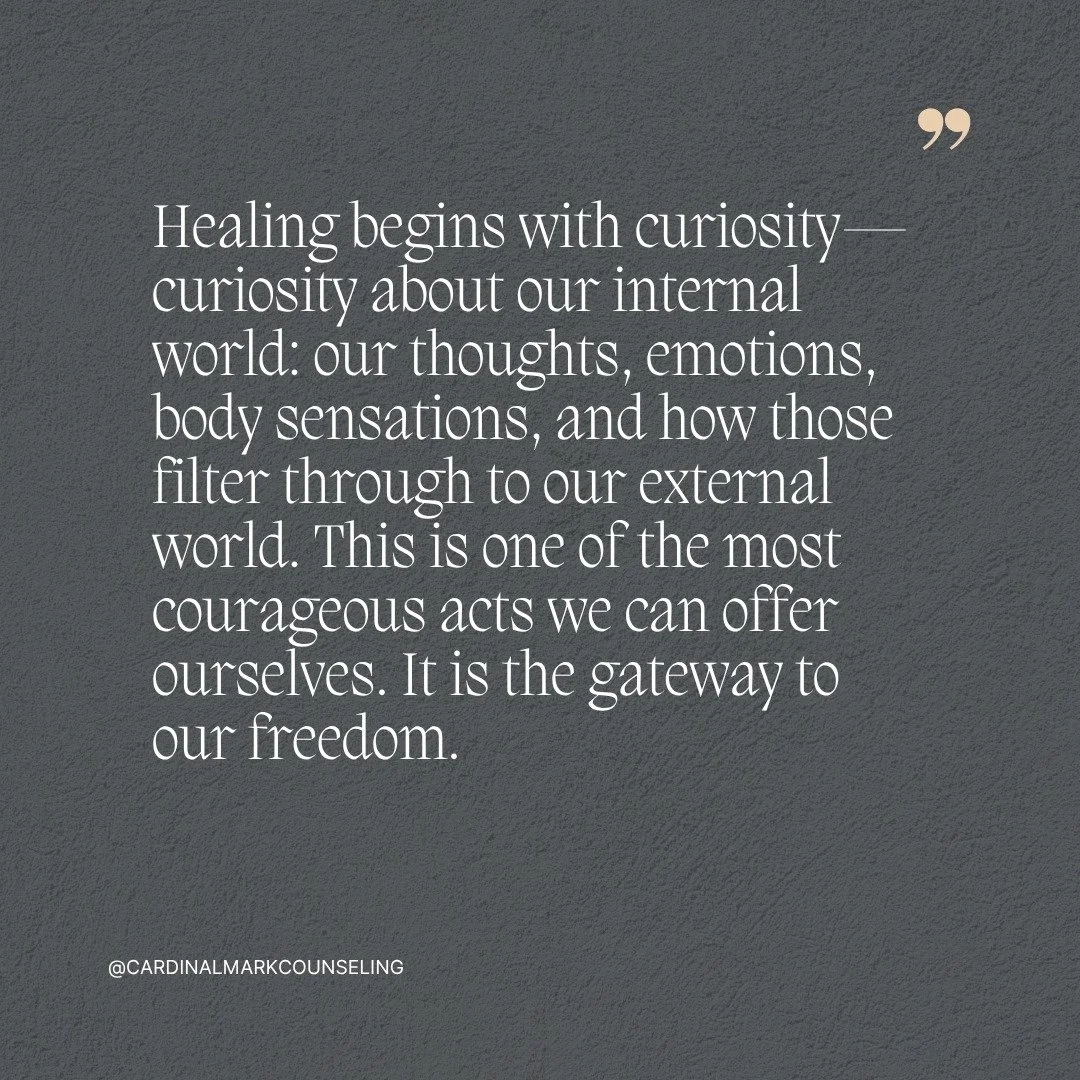 You heard it here first: curiosity is in. For more on this check out www.cardinalmarkcounseling.com.

#cardinalmarkcounseling #mentalhealthcounseling #trauma #attachment #family #mentalhealthawarenessmonth #individualtherapy #couplestherapy #healing