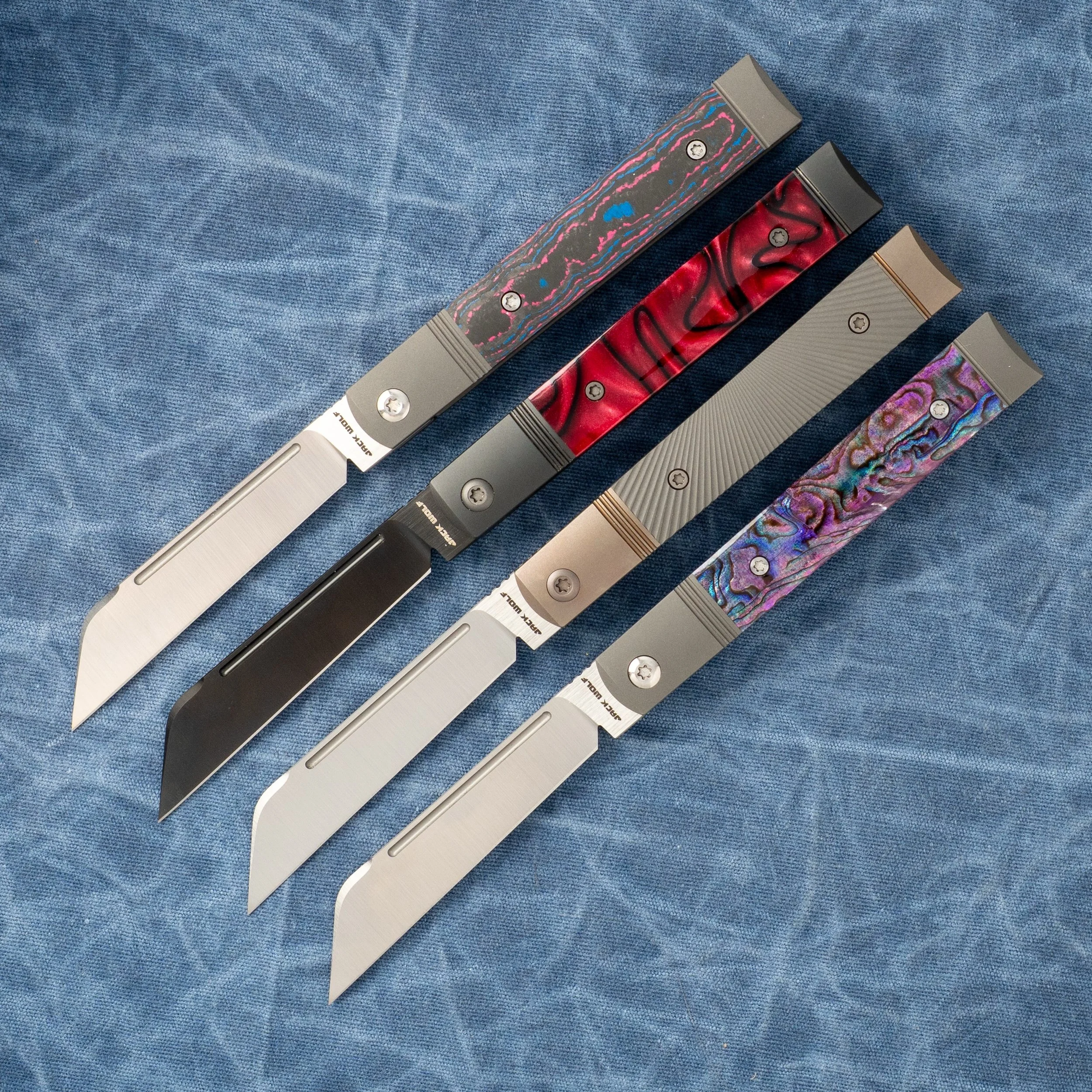 Feelbetter Jack from @jackwolfknives will be available at Trapper Jon&rsquo;s Friday May 22. 
#jackwolf #edc #trapperjons #sanantonio