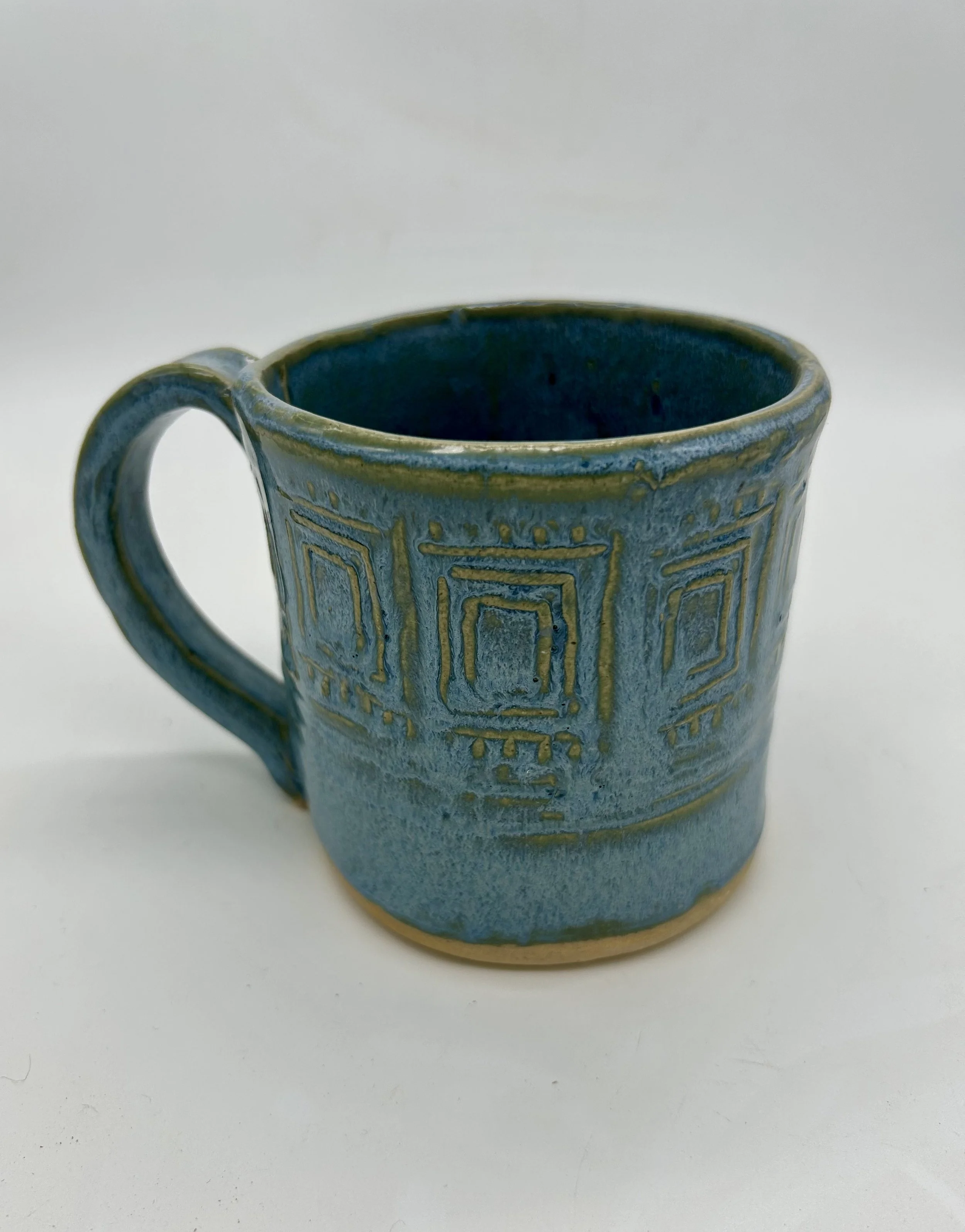 Blue textured Slab Mug