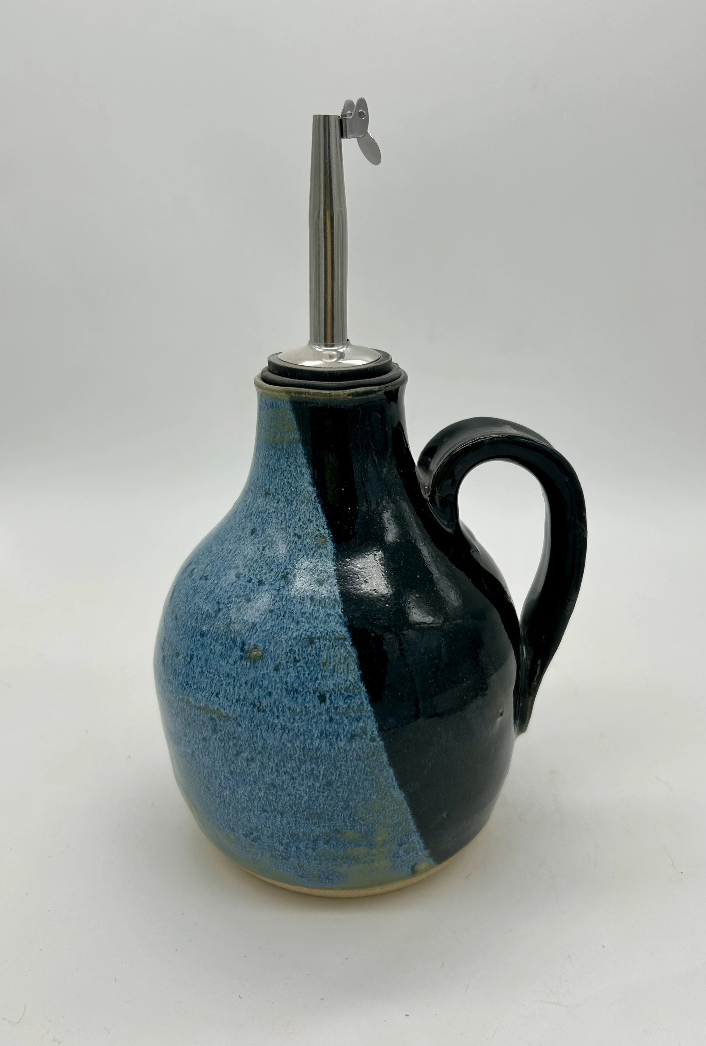 Blue and Black Oil Jar