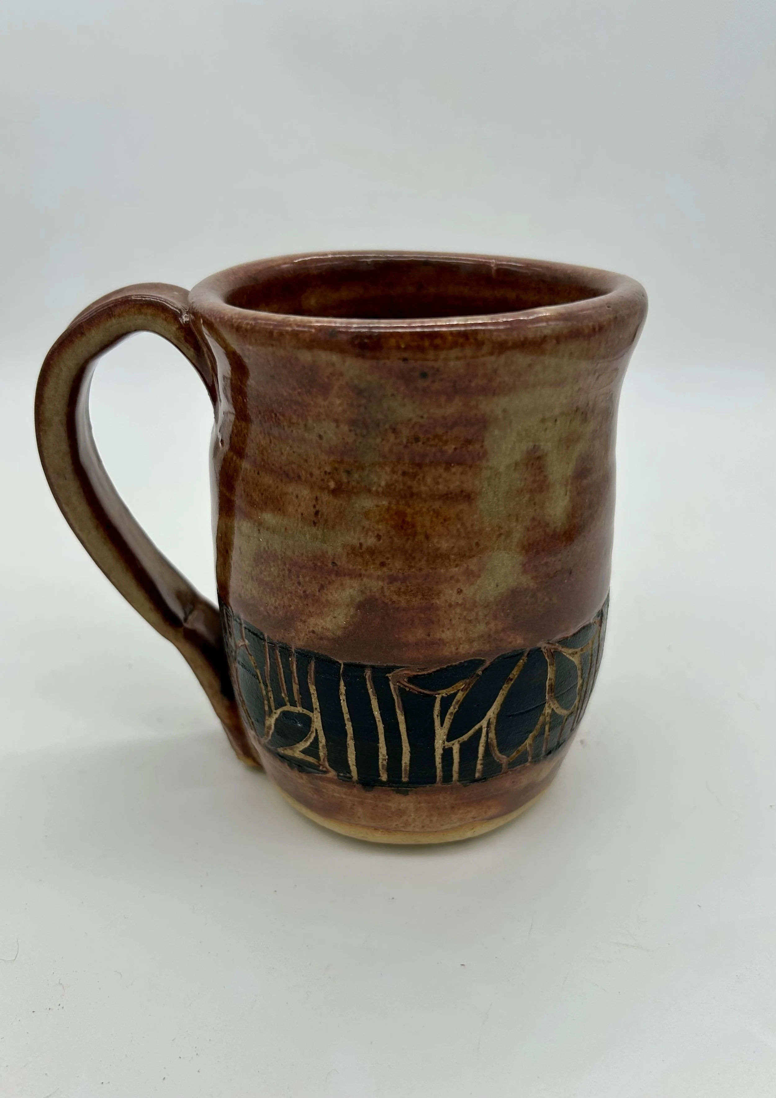 Brown and Black Geometric Mug