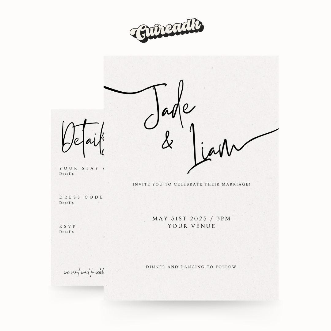 Minimal Calligraphy Invitation