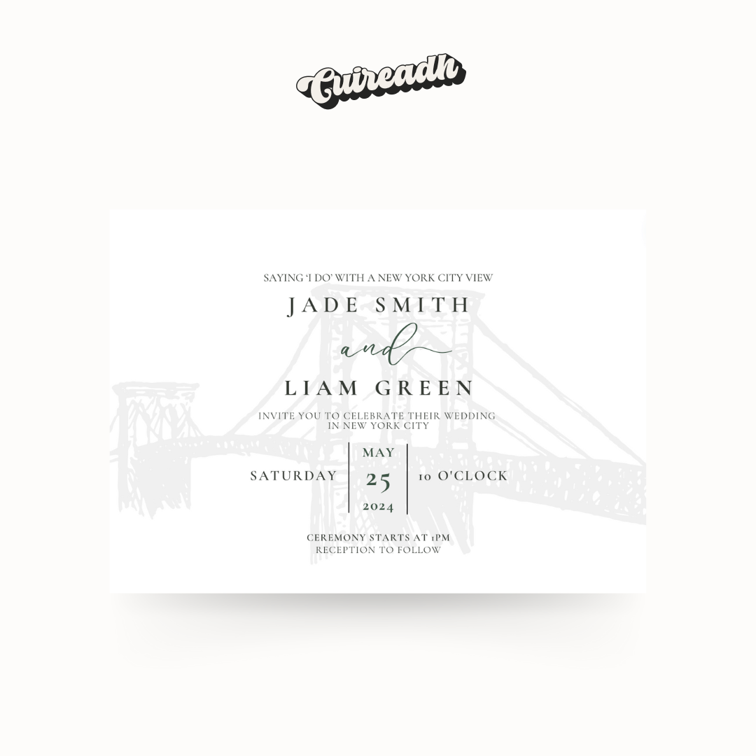 New York Minimal Invitation