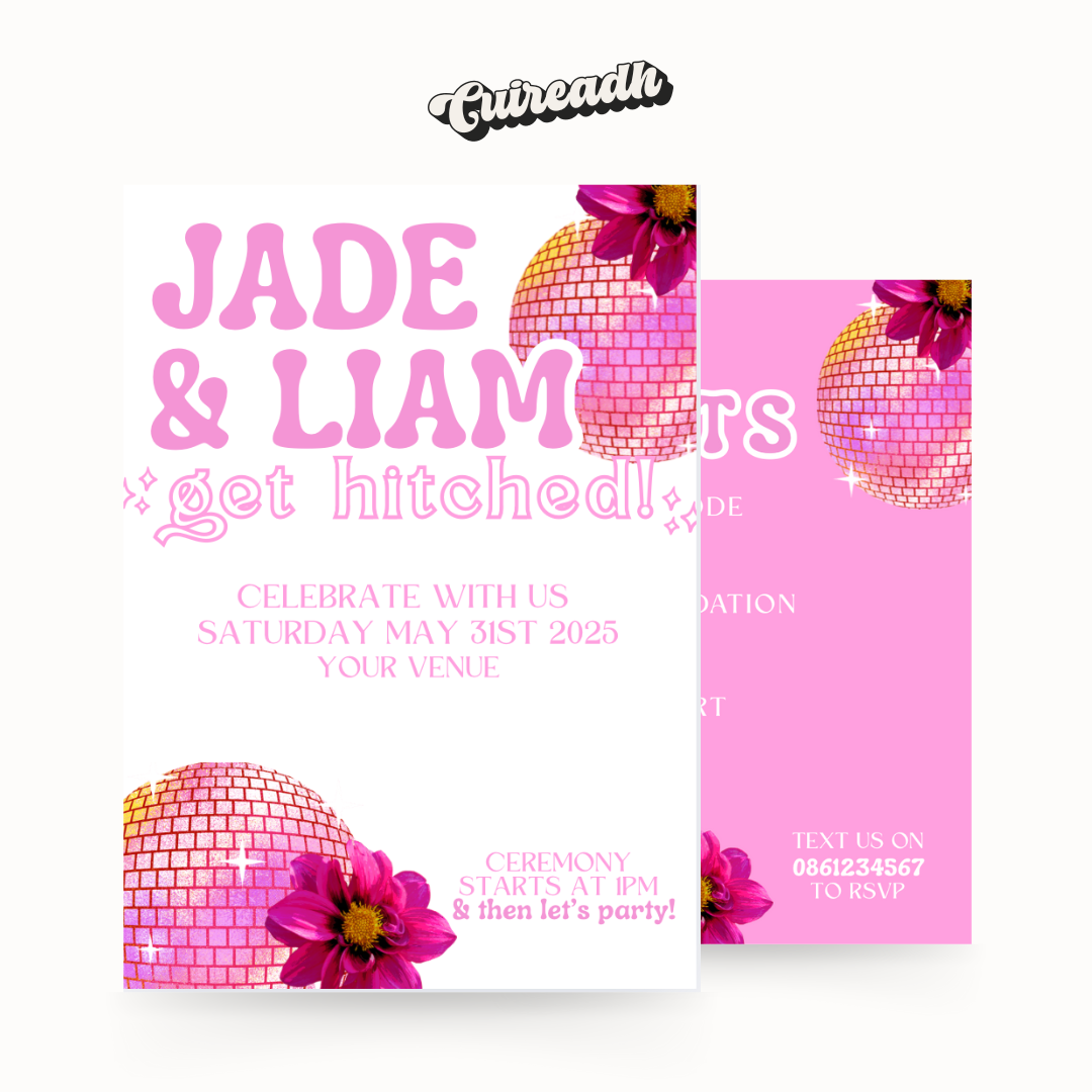 Disco Pink Invitation