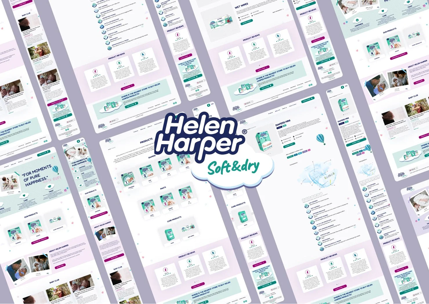 HELEN HARPER BABY - UI Design refont + visual brand identity