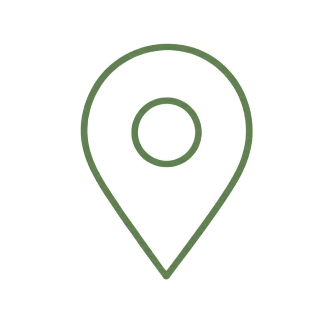 Green GPS location marker icon on a black background.