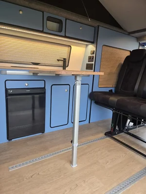 Slimline cabinetry inside the Volkswagen T6 camper conversion Joan