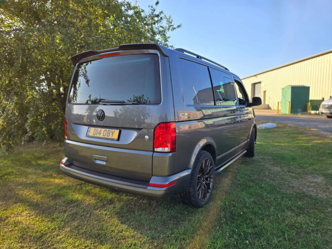 Bronze alloy wheels fitted to a VW T6.1 camper conversion for a distinctive exterior finish