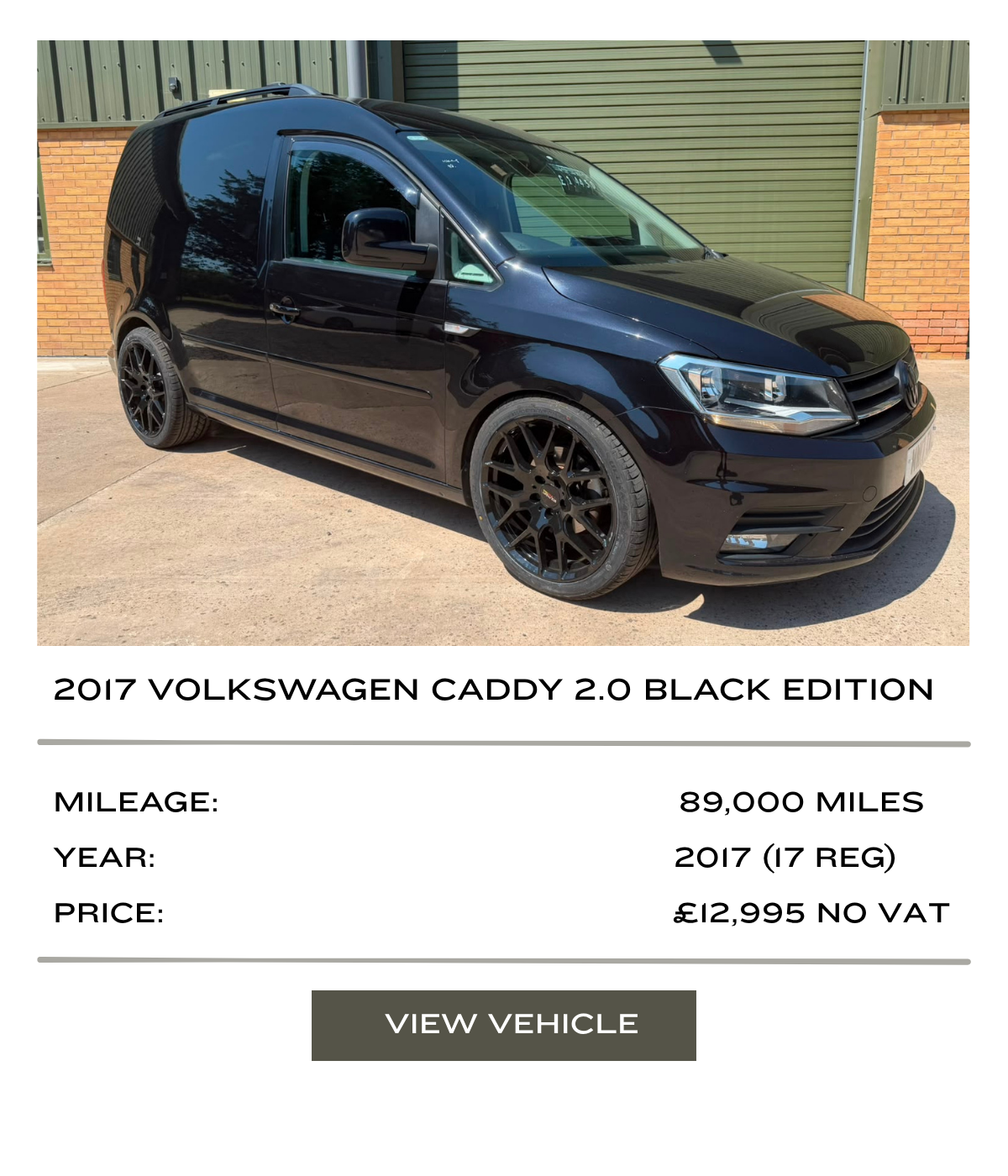 VW Caddy - 2L Black Edition