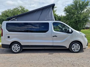 Renault Trafic campervan conversion with scenic pop top roof by Grizzly Custom Vans
