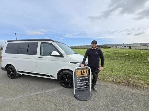 Grizzly Custom Vans campervan conversion specialists with Amber VW T6.1