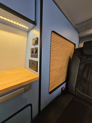 LED interior lighting inside the Volkswagen T6 camper conversion