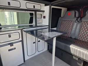 Kitchen unit inside a bespoke Vivaro camper conversion