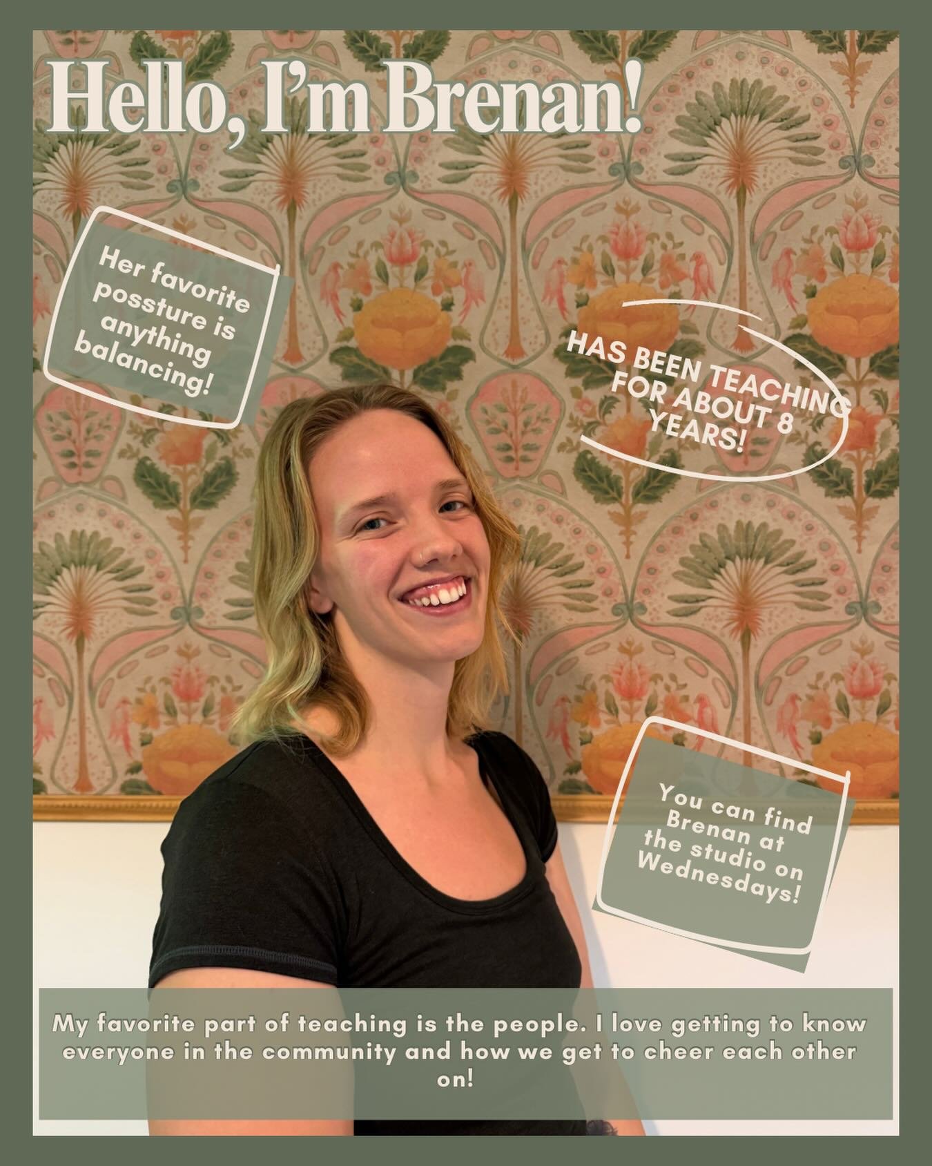 Meet Brenan &mdash; one of our newest yoga instructors 💫

She brings grounding energy, thoughtful guidance, and a calm confidence that helps you settle deeper into your practice. 

Expect intentional flows, mindful breathwork, and a space that feels