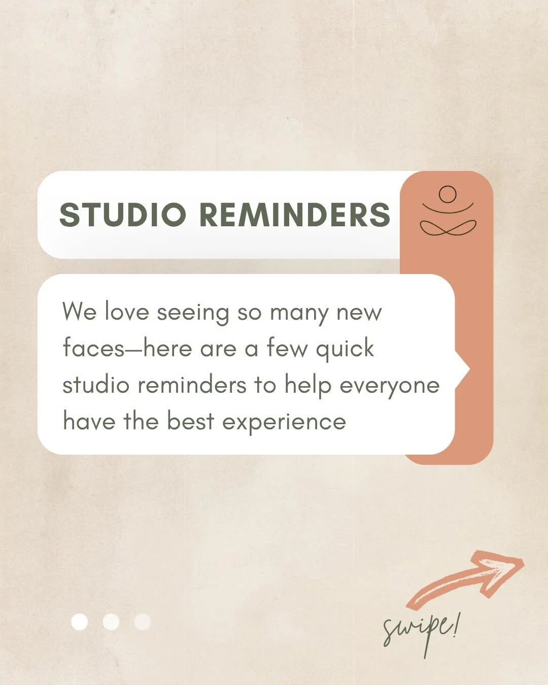 We&rsquo;ve been seeing so many new faces at the studio lately and we love it 🤍

As our community grows, we wanted to share a few quick studio reminders to help keep the space calm, welcoming, and supportive for everyone. Thank you for being part of