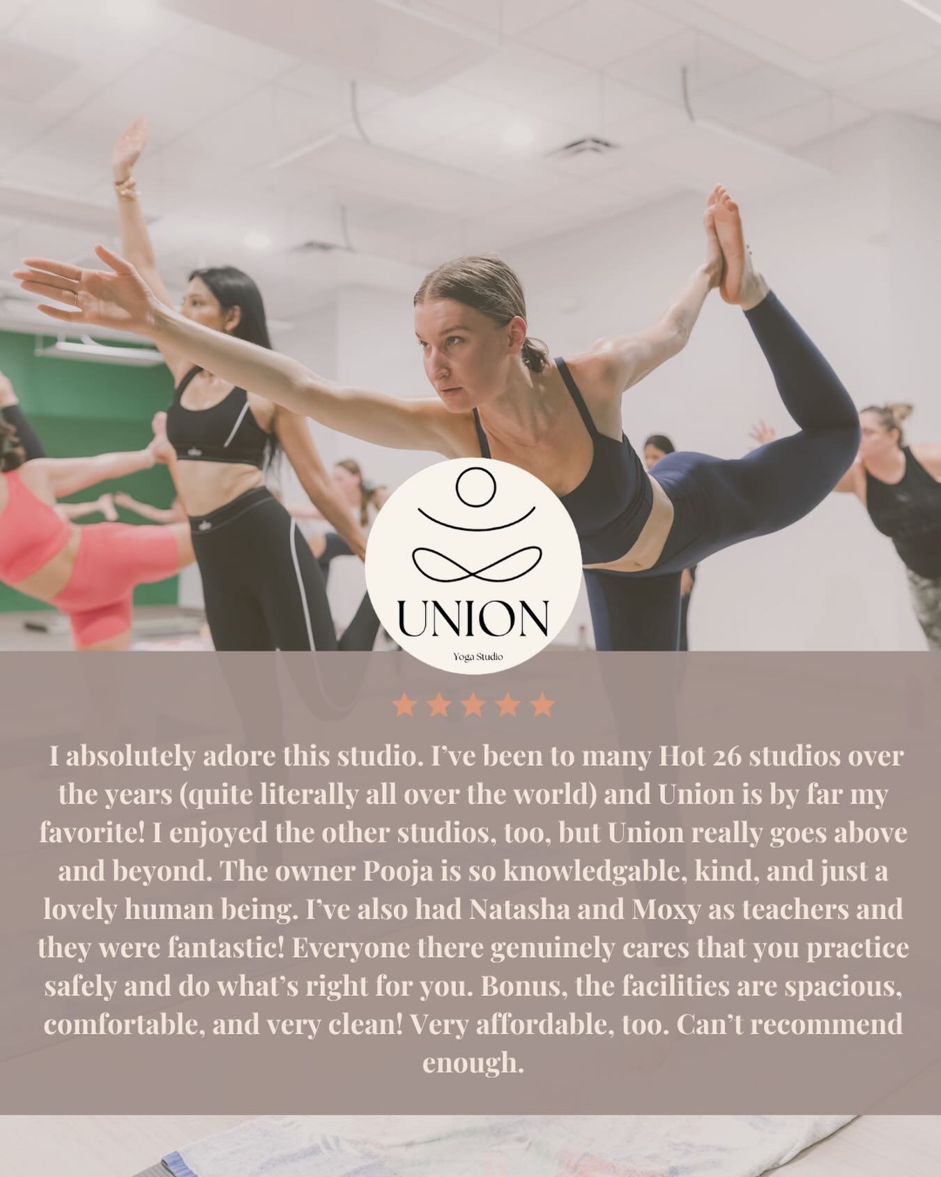 Your words. Our gratitude. 🤍

We love hearing how Union Yoga is supporting your practice, your peace, and your growth. Reviews like this remind us why we do what we do.

Thank you for sharing your experience with us &mdash; and for being part of the