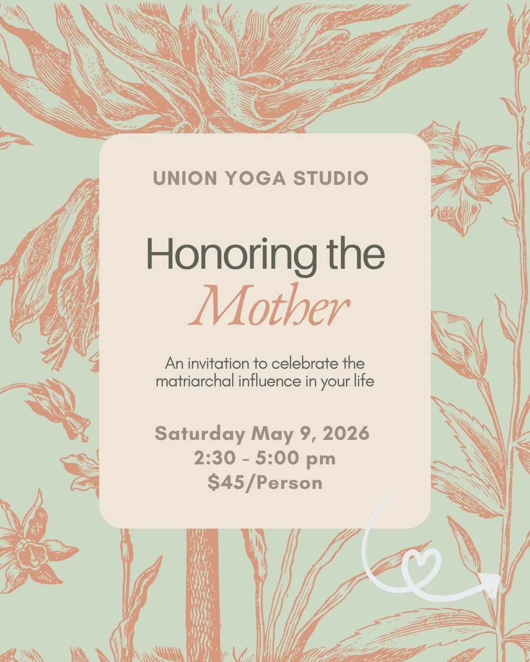 HONORING THE MOTHER 🤍

Somewhere within us all lives the mother &mdash; a loving, compassionate, nurturing energy that goes beyond gender or roles. It&rsquo;s about how we show up for others: for people, for animals, for the earth.

This workshop is