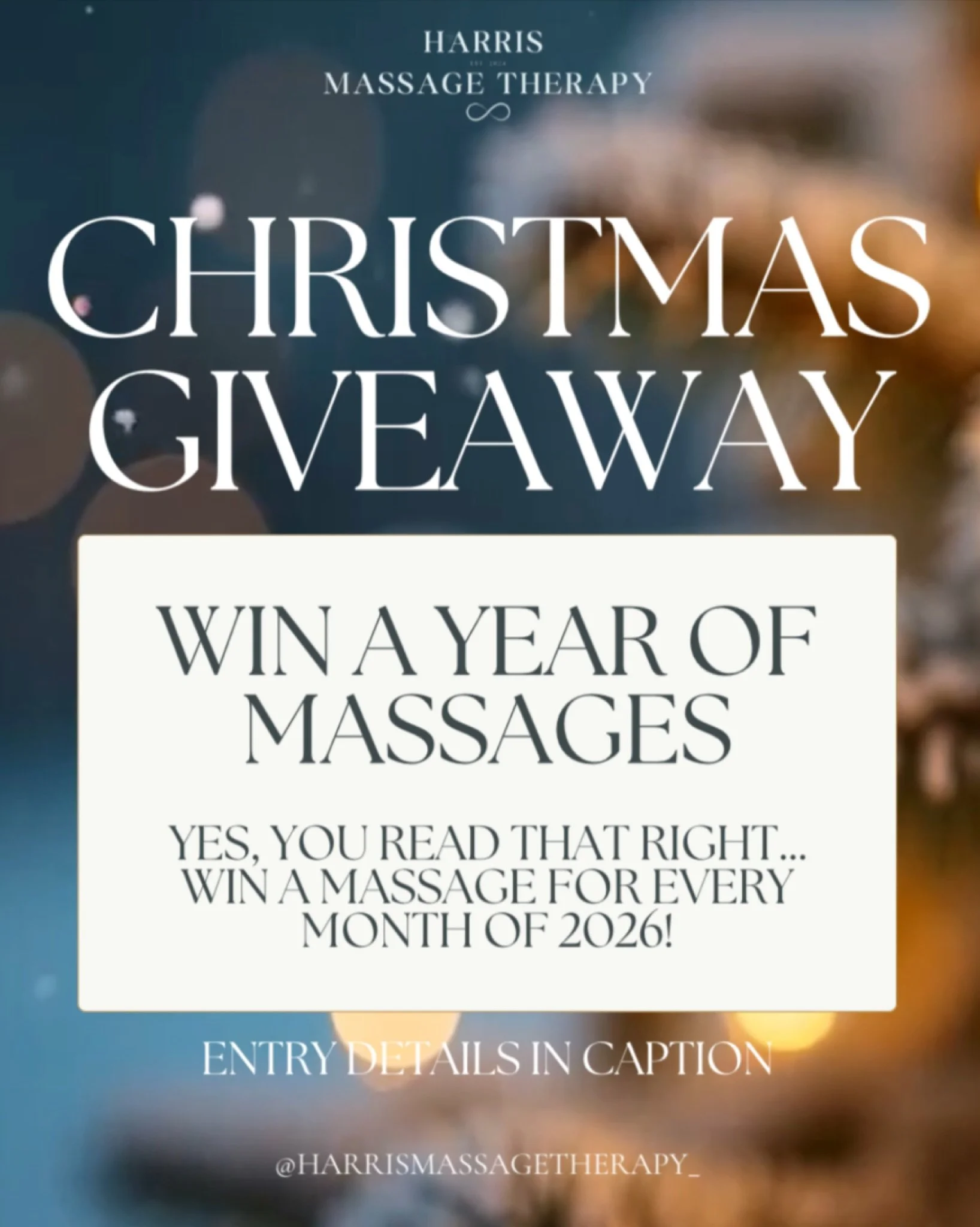 ✨ Win a year&rsquo;s worth of FREE massages! ✨

As a little end-of-year thank you, I&rsquo;m gifting one person a year of massages - a prize worth almost &pound;500 🤍
That&rsquo;s right&hellip; one massage every month, all through 2026 ✨

To enter:
