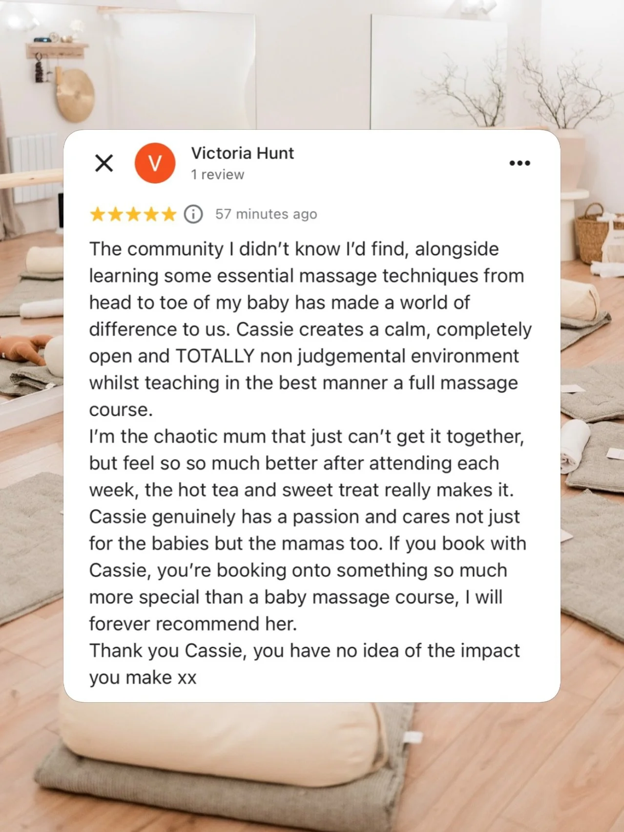 WOW my heart is so full &hearts;️😭

This made me cry alllll the tears. When I created these classes, I hoped they&rsquo;d give new parents the skills to support their baby&rsquo;s development - but also, I wanted it to be about community. 

As a ex-