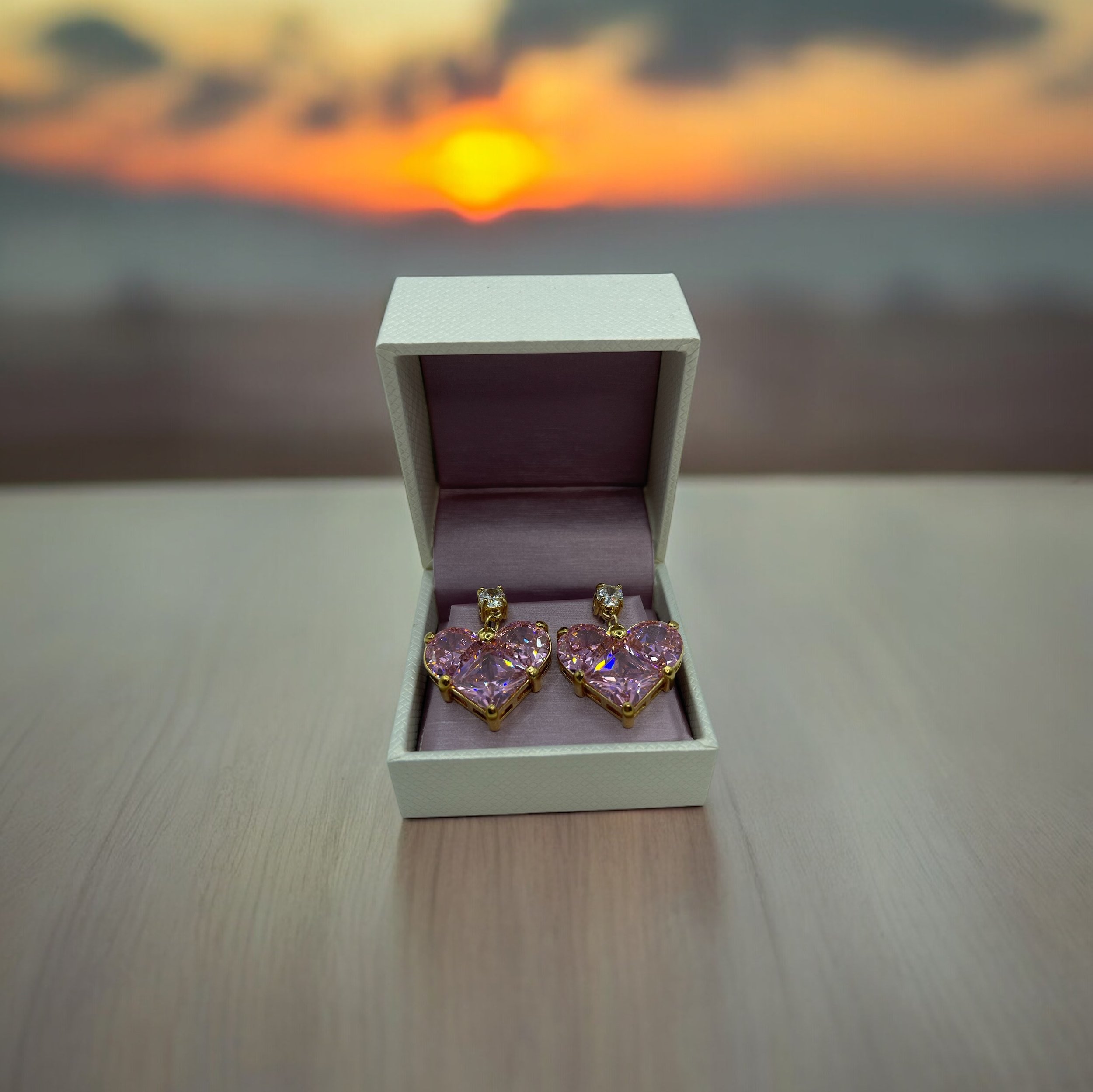 “HEARTS" 18k GOLD Filled EARRINGS,