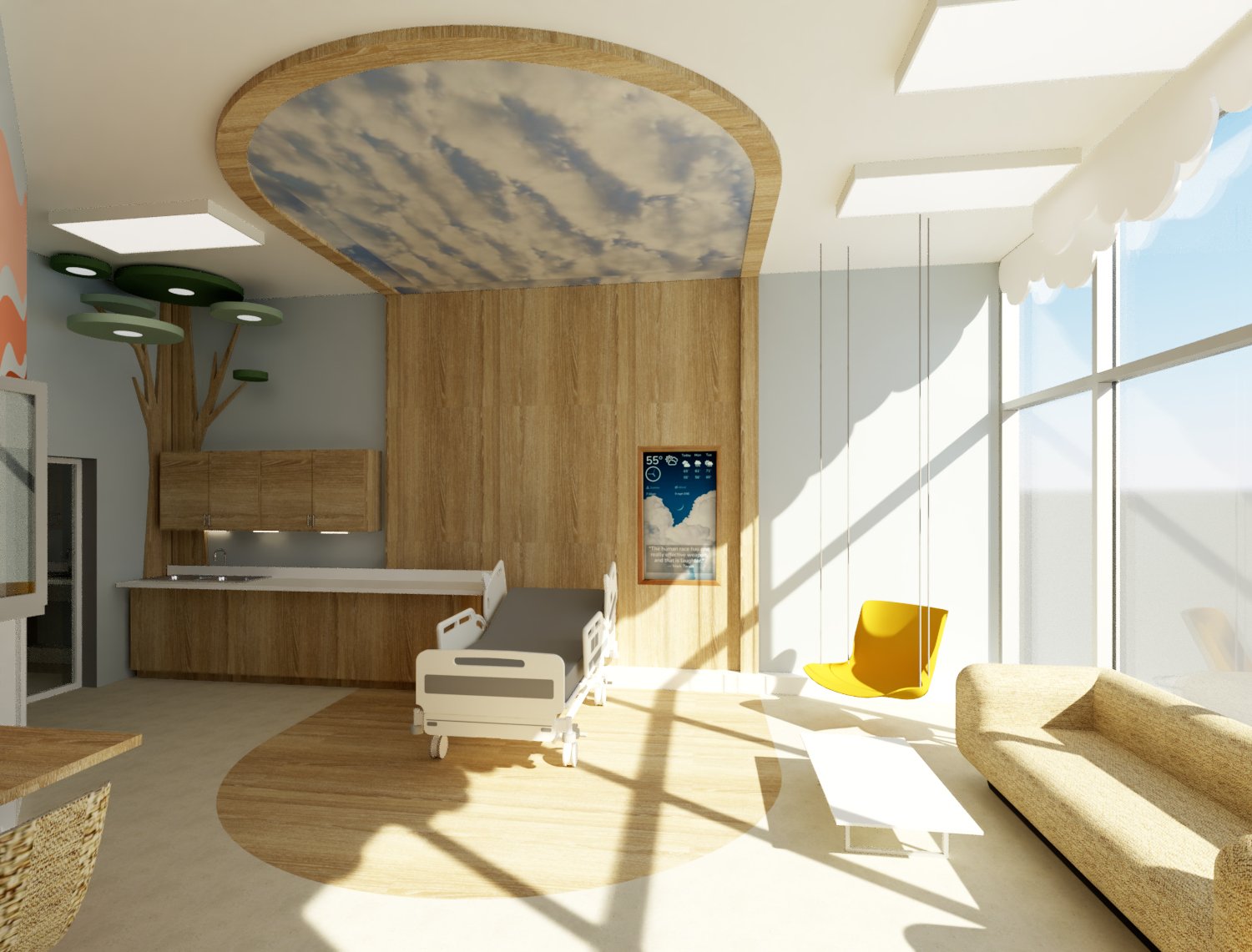 Patient Room Rendering