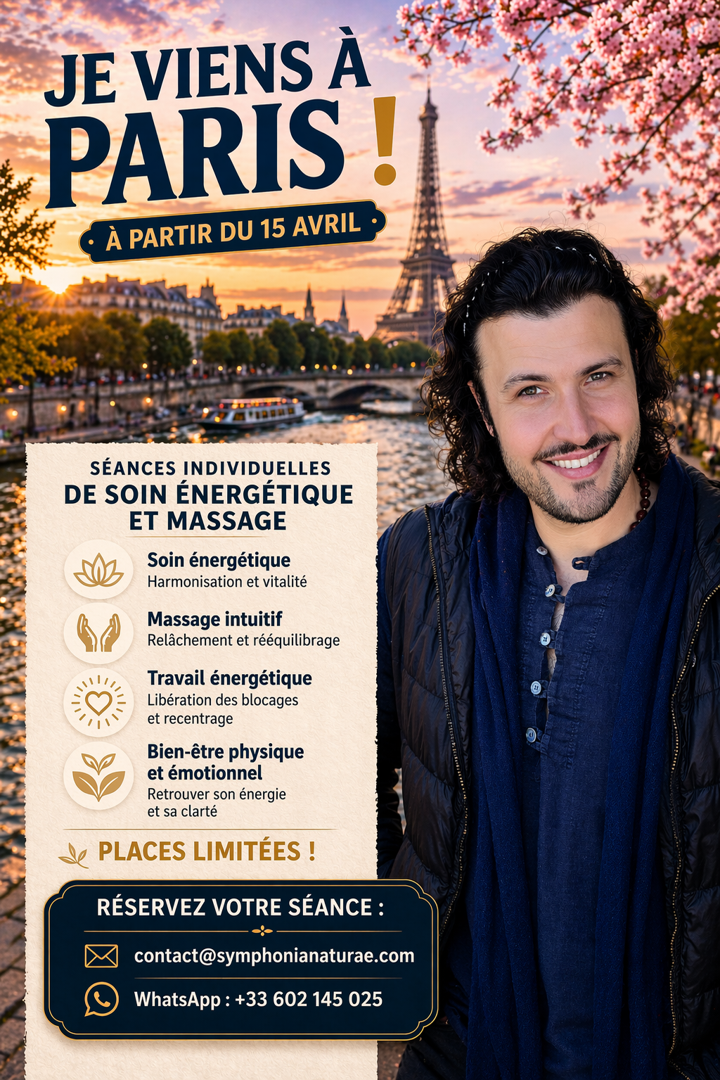 Erik Bladin, praticien en soin énergétique et massage holistique, en visite à Paris à partir du 15 avril – Symphonia Naturae