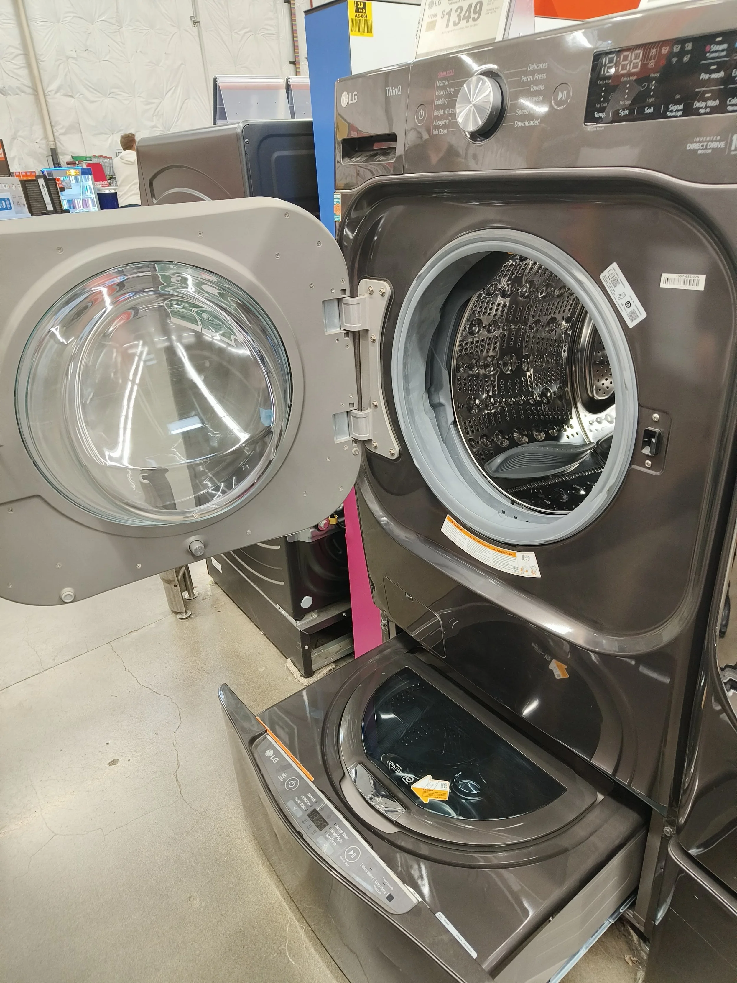 Grote wasjes bovenin, kleine wasjes onder!