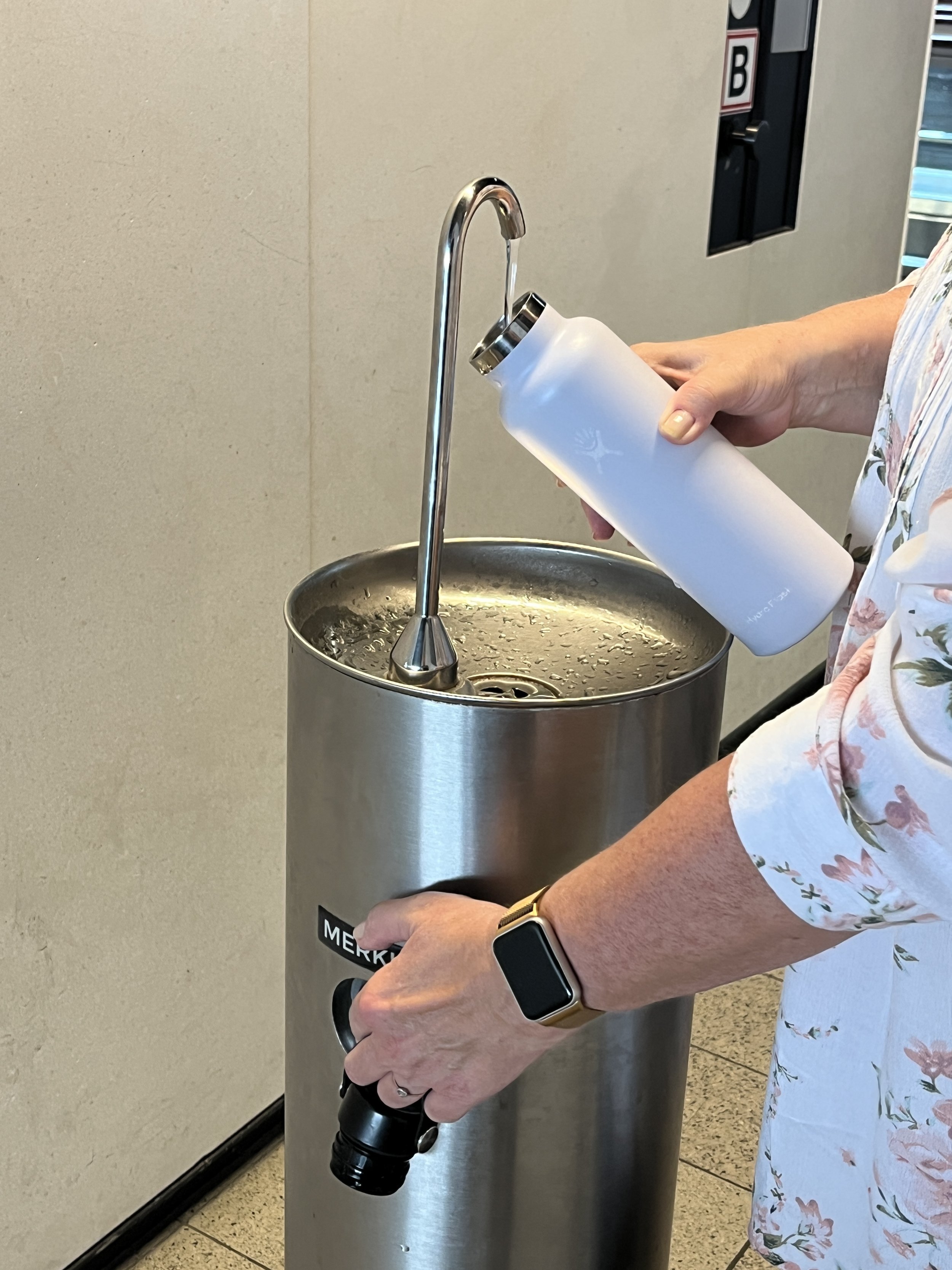  Het enige waterpunt wat we zagen in Schiphol 