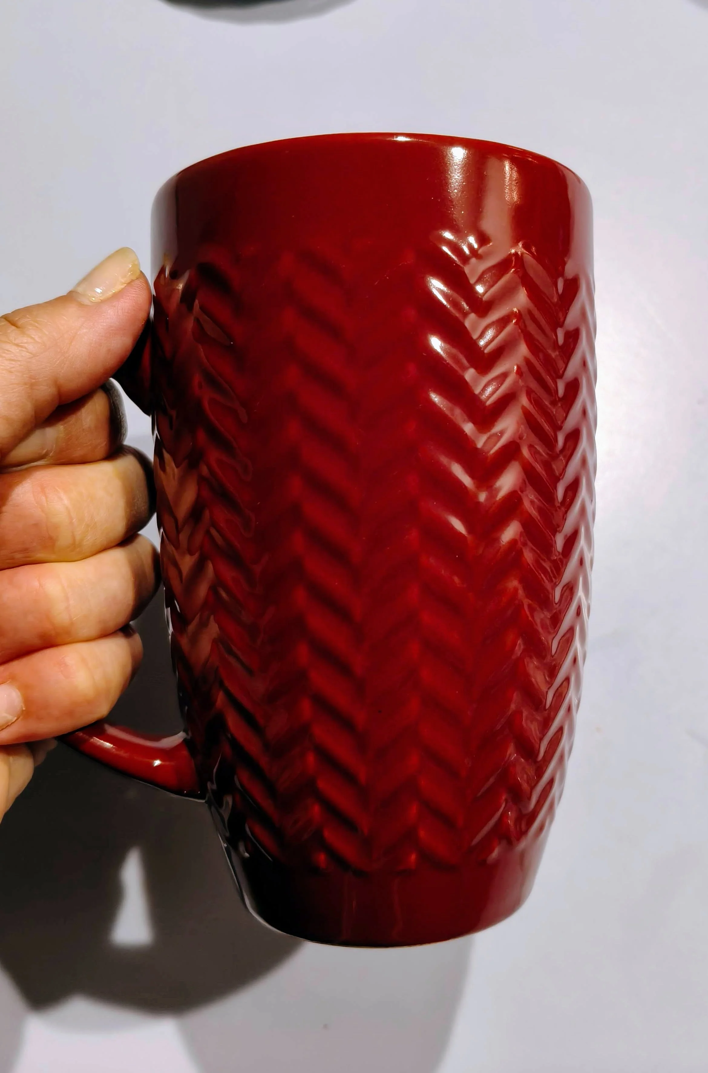   De enige mogelijkheid om koffie uit te drinken, een vaas   