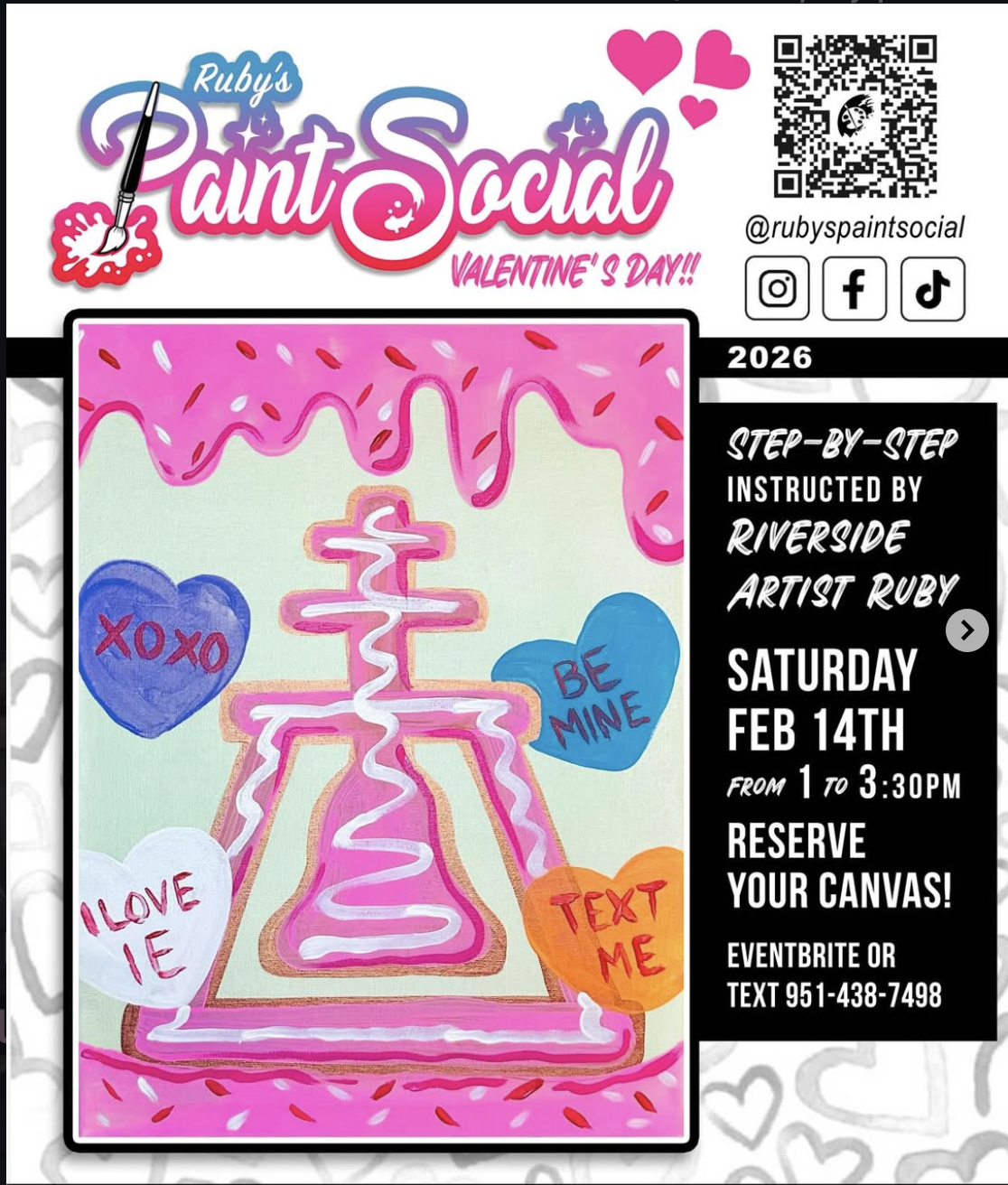 Valentine’s Day Paint and Sip