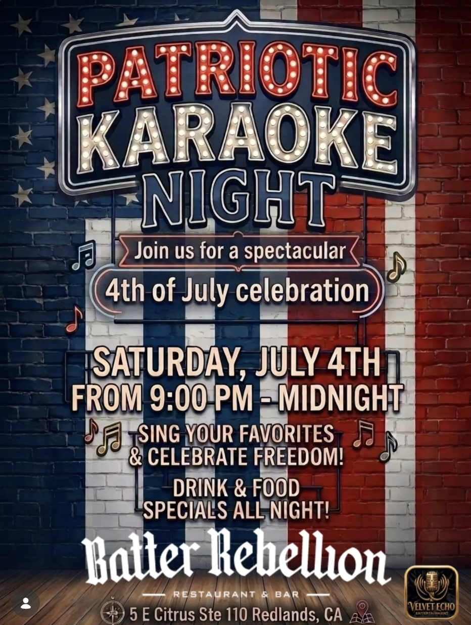 Patriotic Karaoke Night at Batter Rebellion