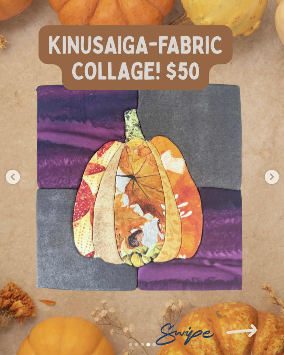 Kinusaiga Fabric Collage